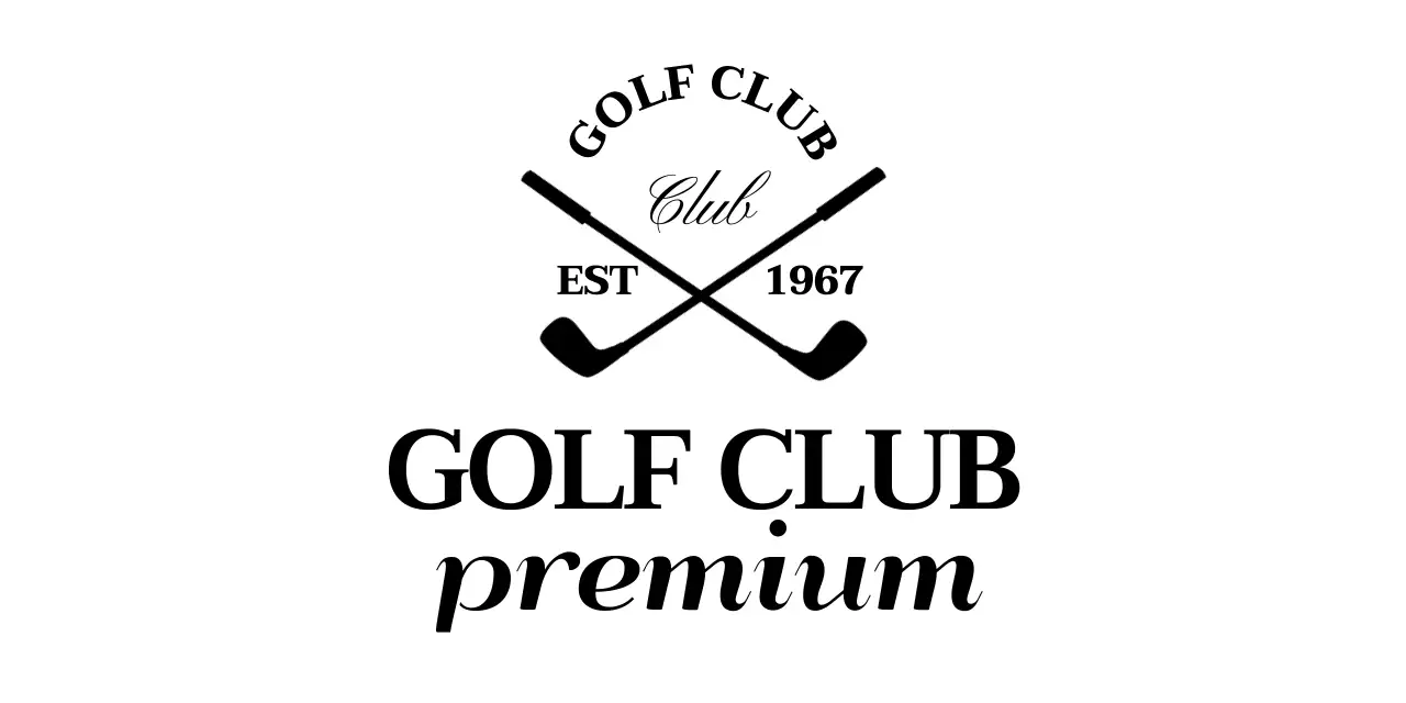 골프채 로고가 있는 고급스러운 느낌의 골프 클럽