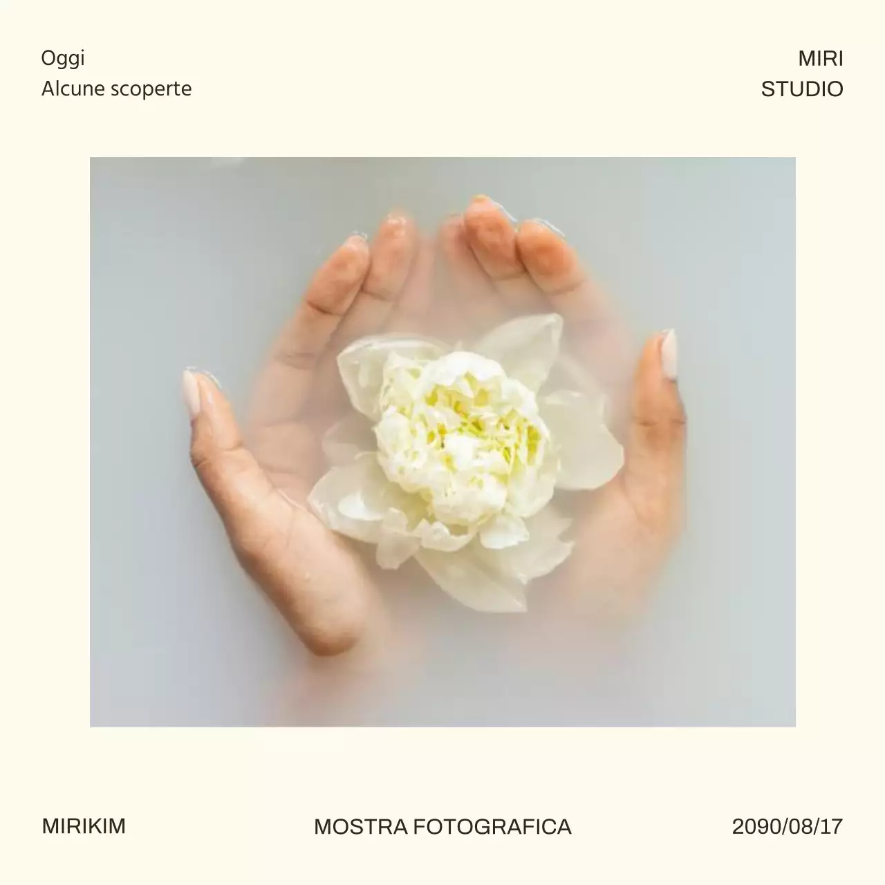 Post promozionale per un allestimento estivo minimalista in giallo e bianco