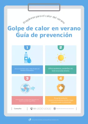 Marcapáginas de calor azul sencillo y azul cielo.