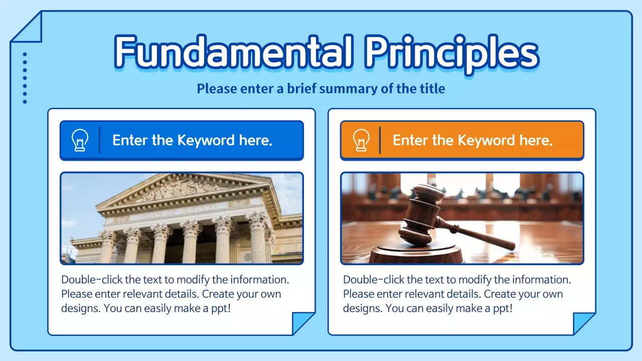 Blue Simple Constitution Course Presentation