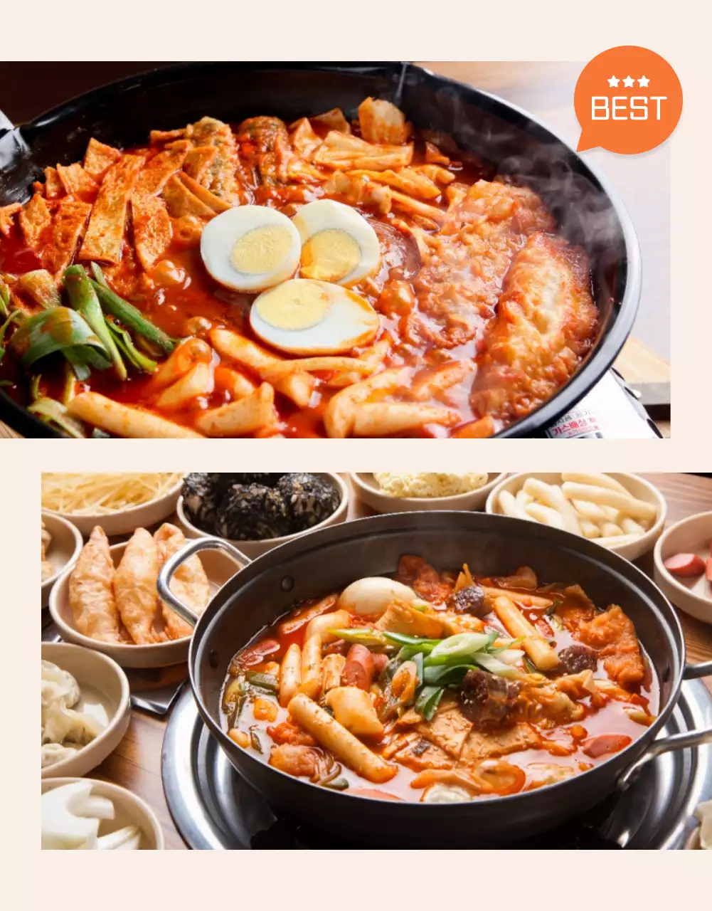 Promouvoir le kit alimentaire de base - photos de mise en page orange et ivoire