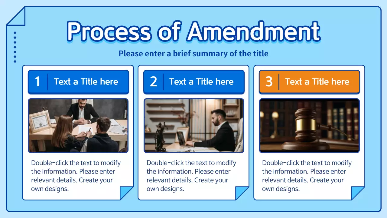 Blue Simple Constitution Course Presentation