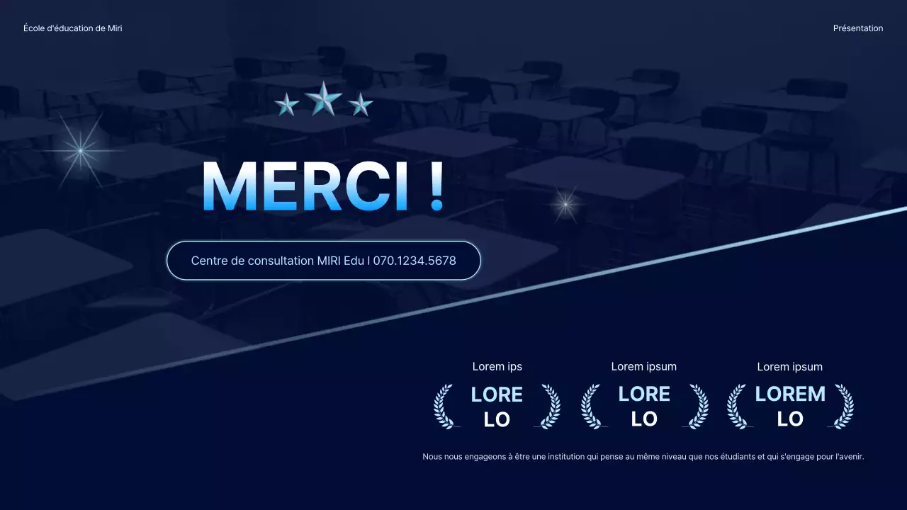 Promouvoir une conférence spéciale avec un simple fond dégradé en bleu marine