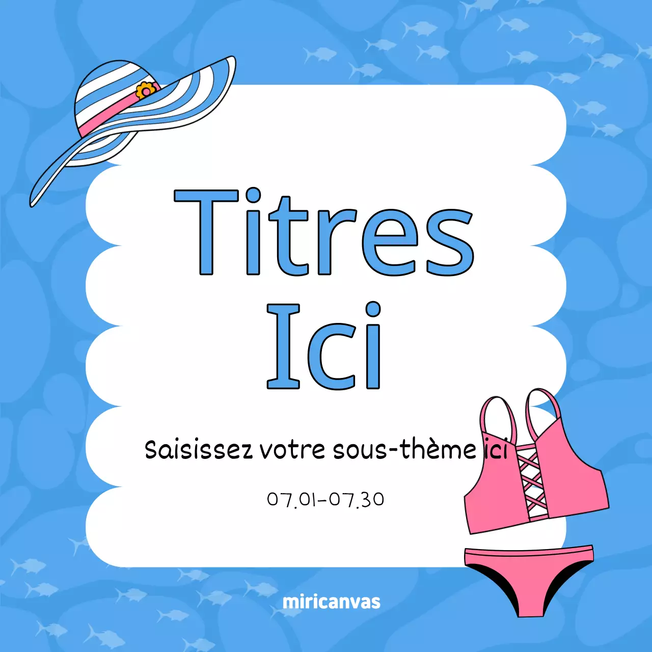 Promouvoir un événement jaune et vert de bienvenue à l'été