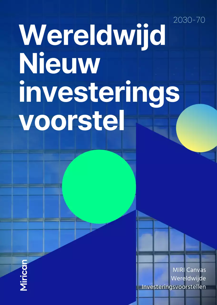 Blauw betrouwbaar boekje met investeringsvoorstellen voor bedrijven