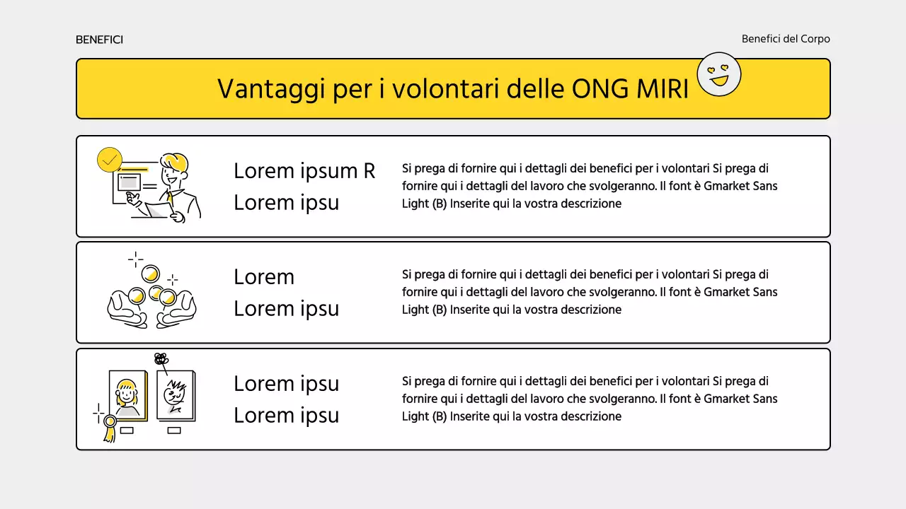 Materiale didattico semplice del corpo giallo e grigio