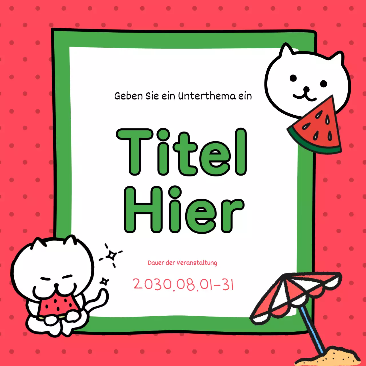 Bewerben Sie Ihre Sommerveranstaltungen mit Gelb und Hellblau