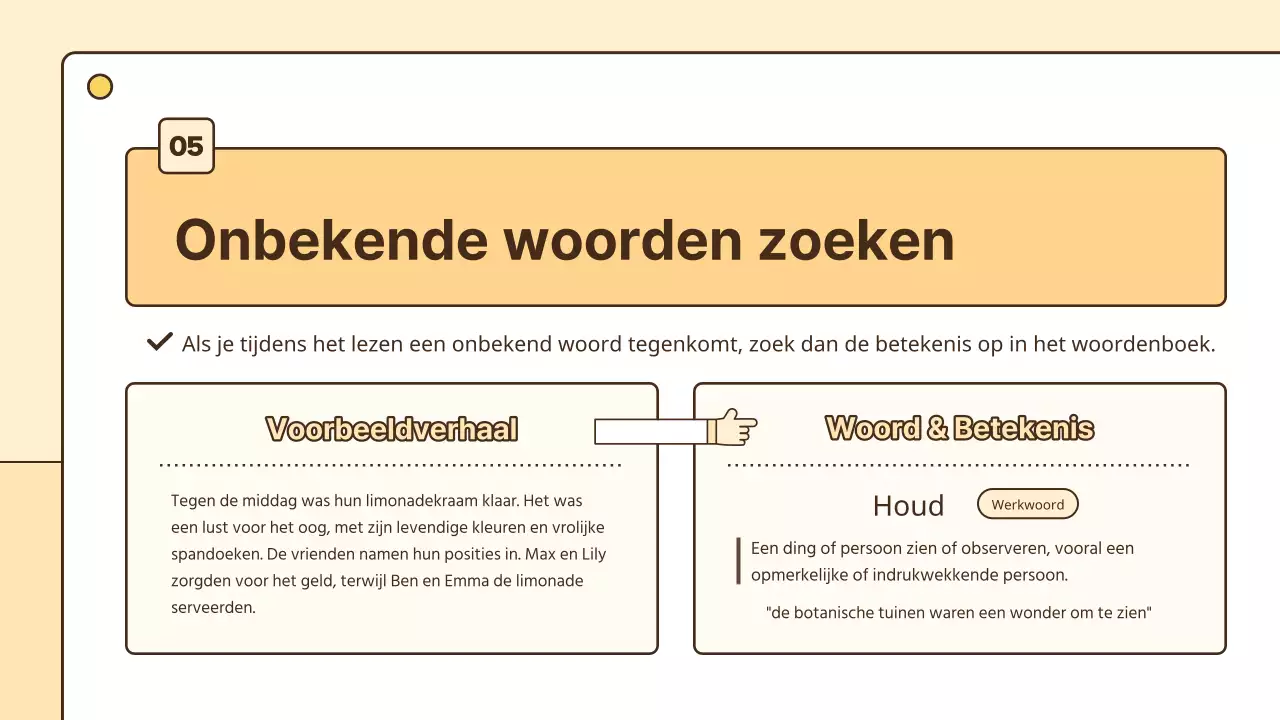 Hulpmiddelen voor leesvaardigheid voor leerlingen in geel en wit