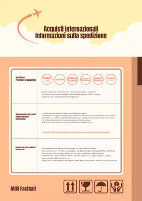 Una semplice guida alle spedizioni internazionali in marrone e giallo