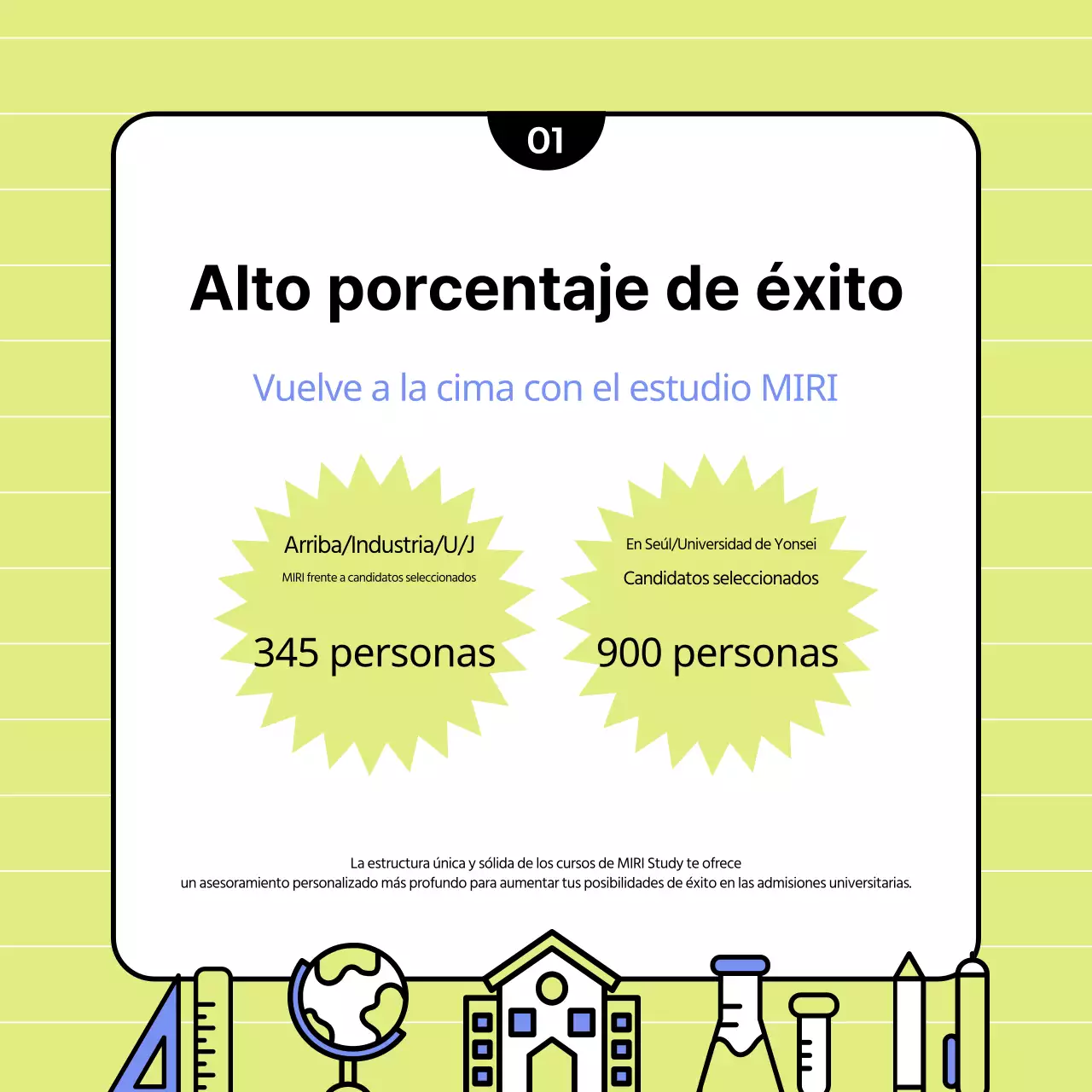 Un bonito folleto escolar en chartreuse y azul claro