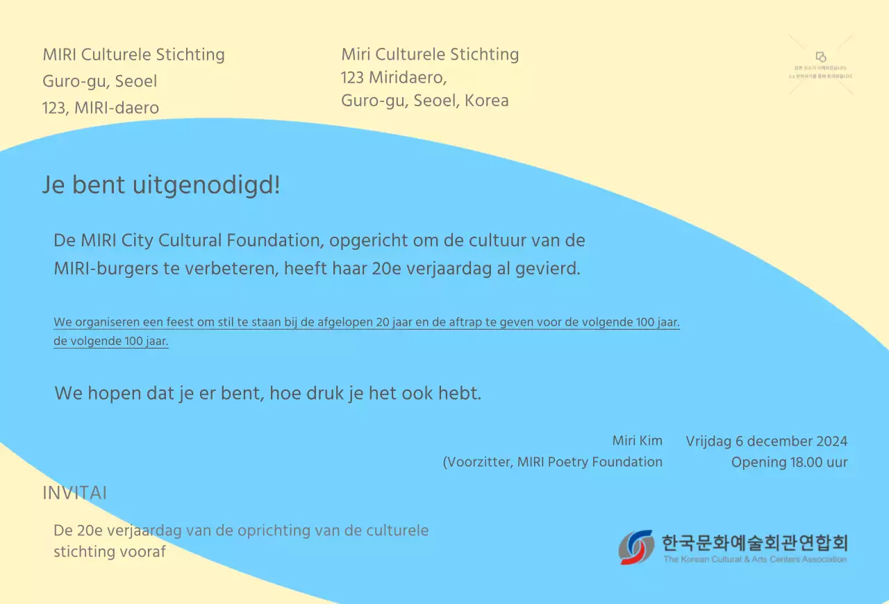 Ceremonie uitnodiging met pastel achtergrond