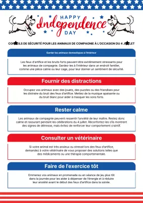 Conseils simples pour les animaux de compagnie en rouge et bleu