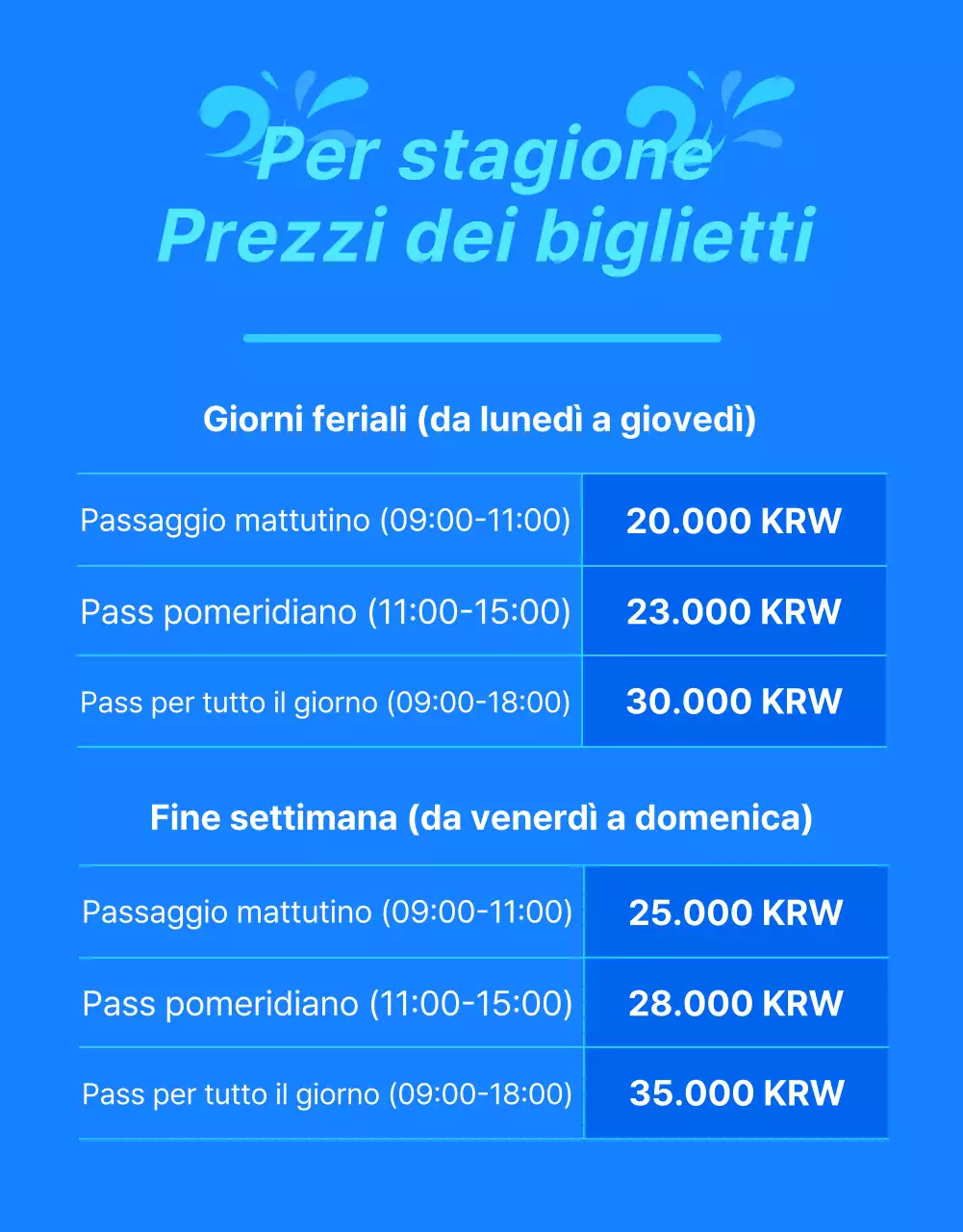 Promuovere il parco acquatico di un hotel di tendenza in blu