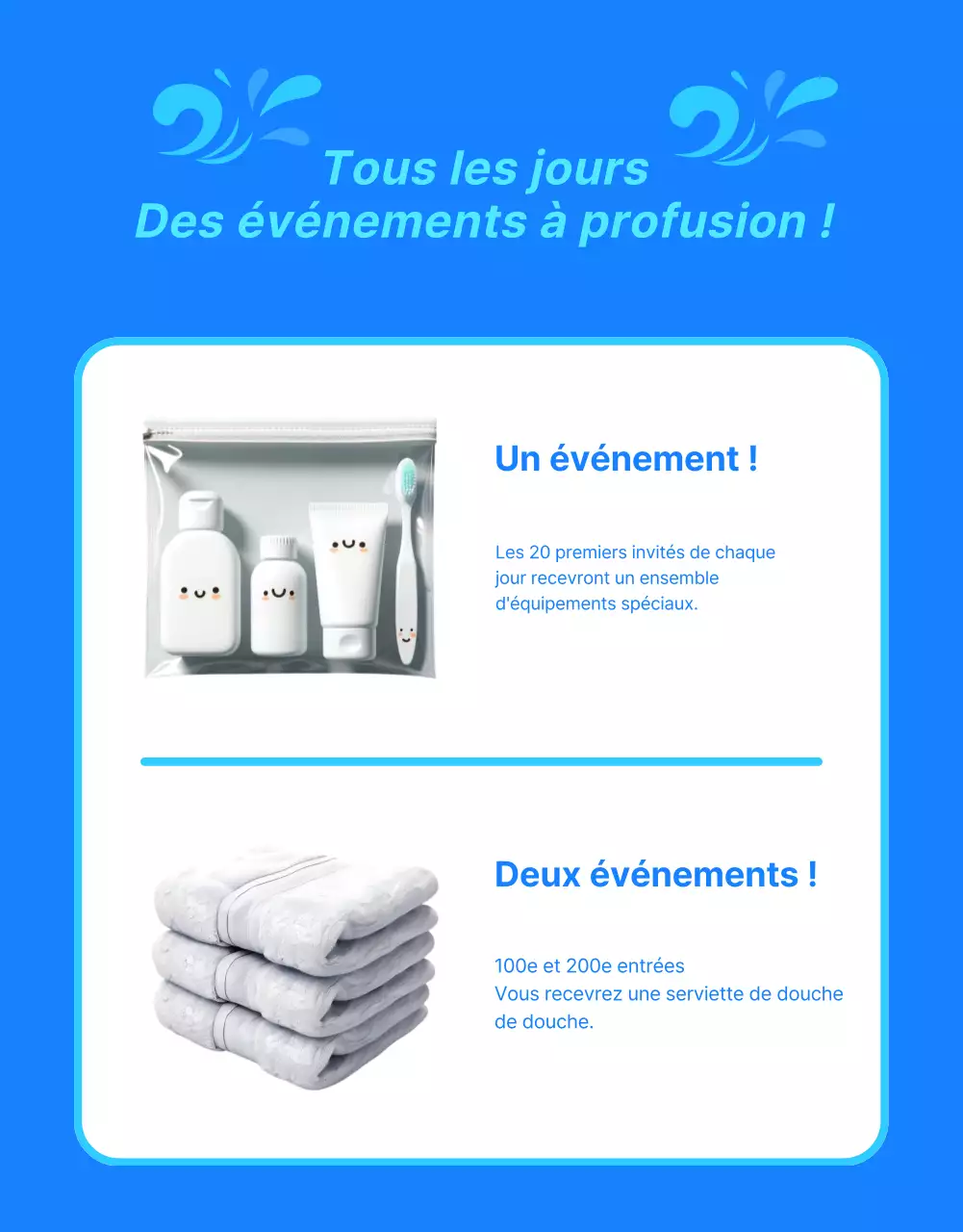 Promouvoir le parc aquatique d'un hôtel branché en bleu