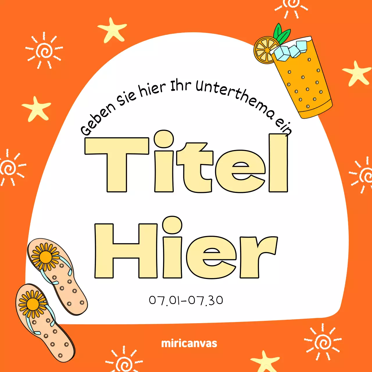 Förderung einer gelben und grünen Veranstaltung zur Begrüßung des Sommers