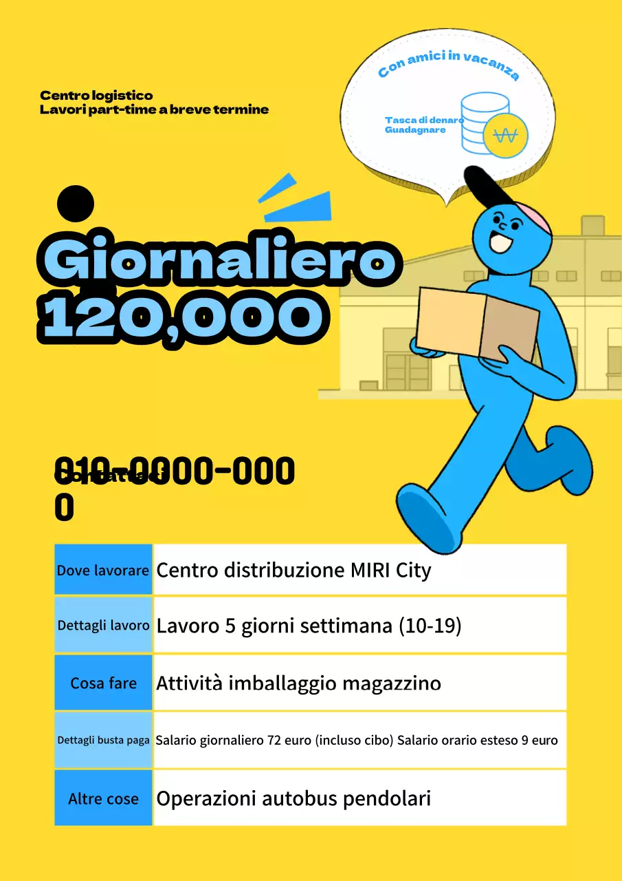 Promuovere l'assunzione di una logistica gialla kitsch alba