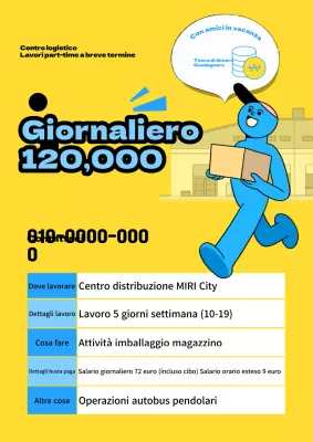 Promuovere l'assunzione di una logistica gialla kitsch alba