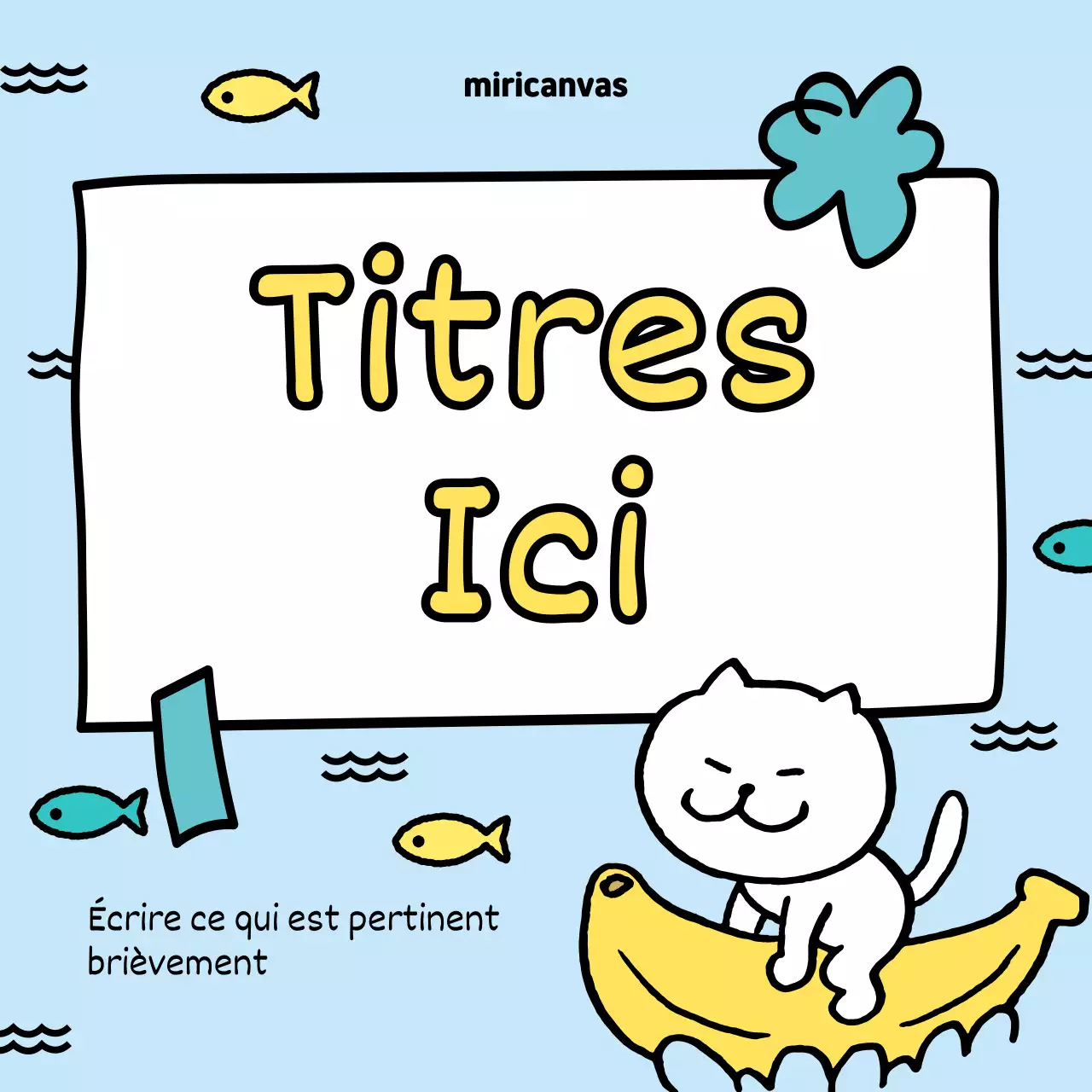 Faites la promotion de vos événements estivaux avec du jaune et du bleu clair