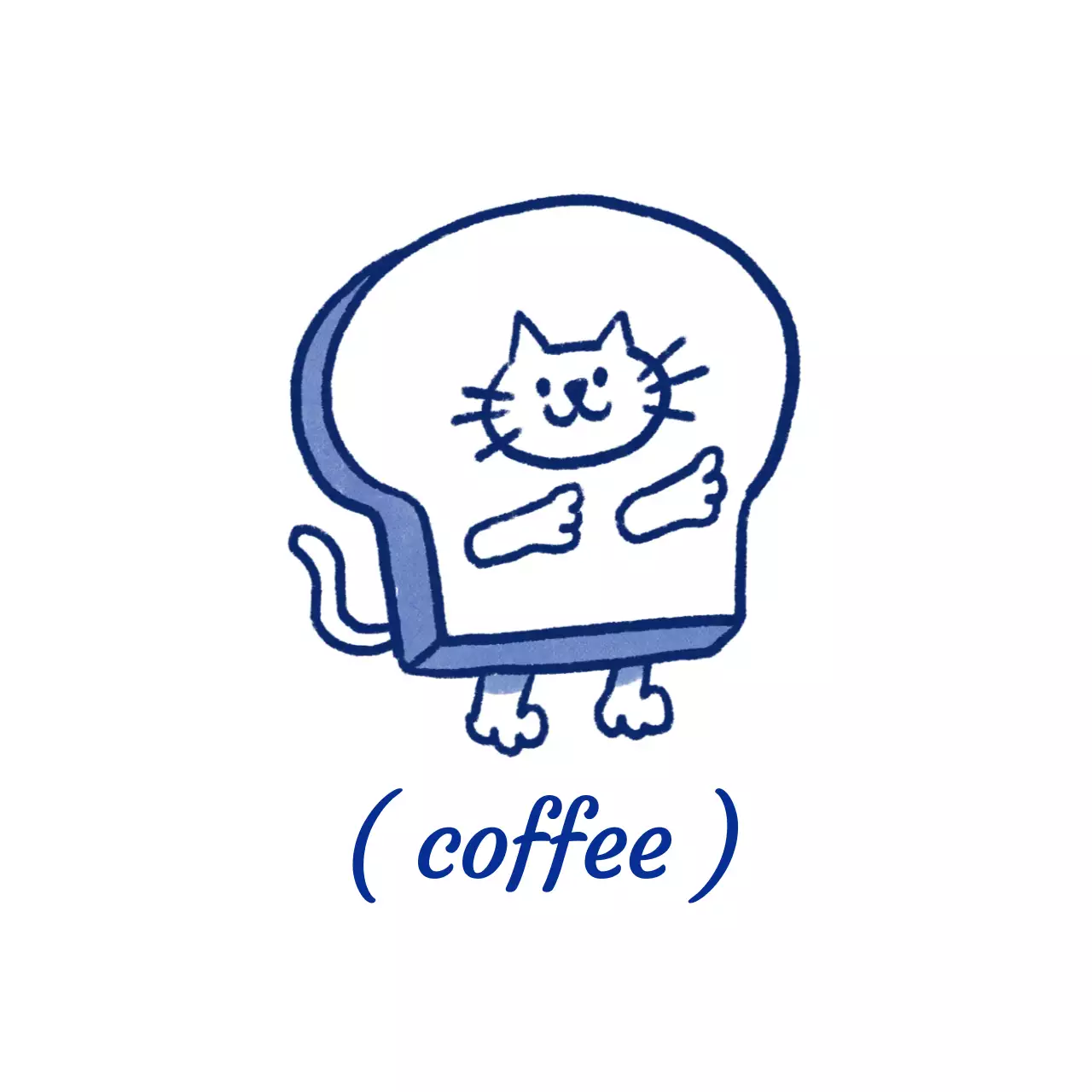 赤と青の可愛らしいデザートイラストのカフェグッズ