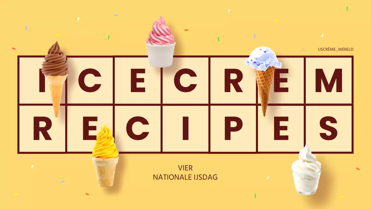 Geel en Bruin Modern Roomijs Recept Uitgelegd