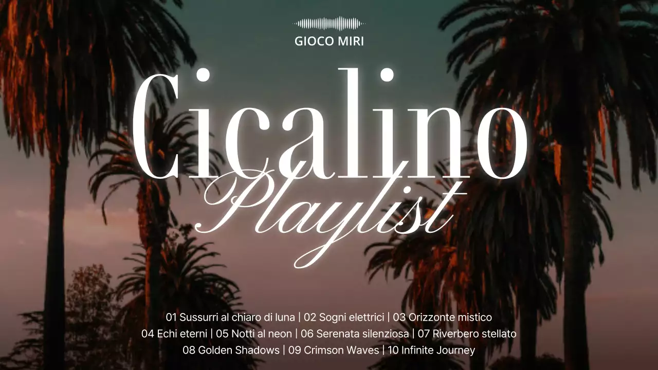 Promuovere una playlist di stile di tendenza in arancione e blu