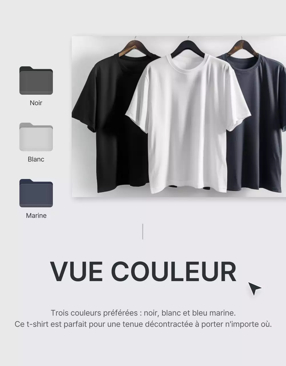 Promouvoir les descriptions et les détails dans un centre commercial à la mode gris et bleu clair