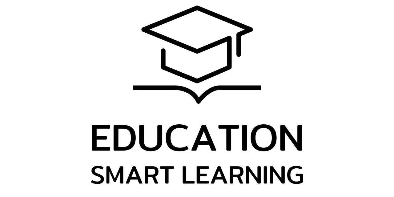 학사모와 책 일러스트 로고가 있는 스마트 학습