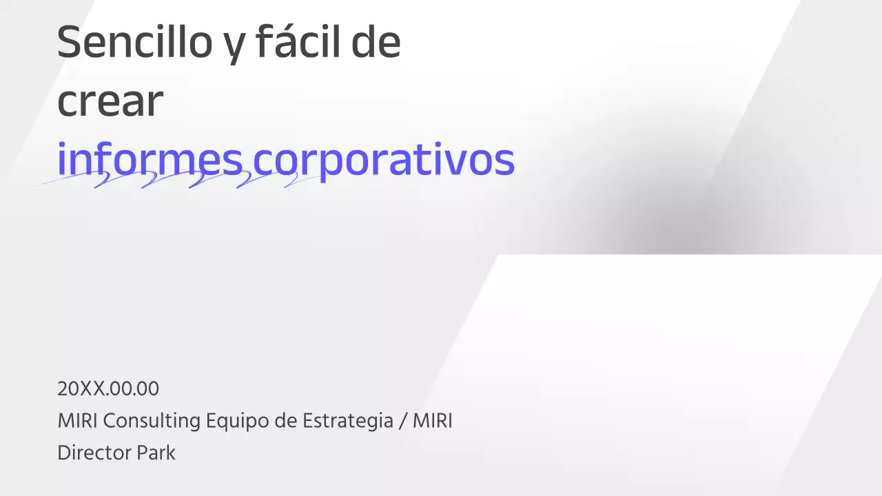 Un informe de planificación estratégica empresarial gris y sencillo