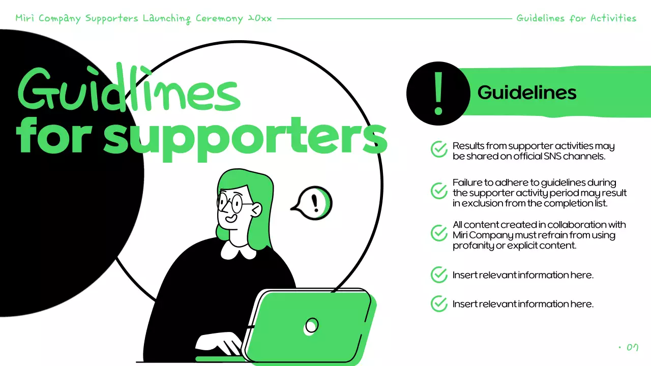 Green Minimal Business Announcement Presentation