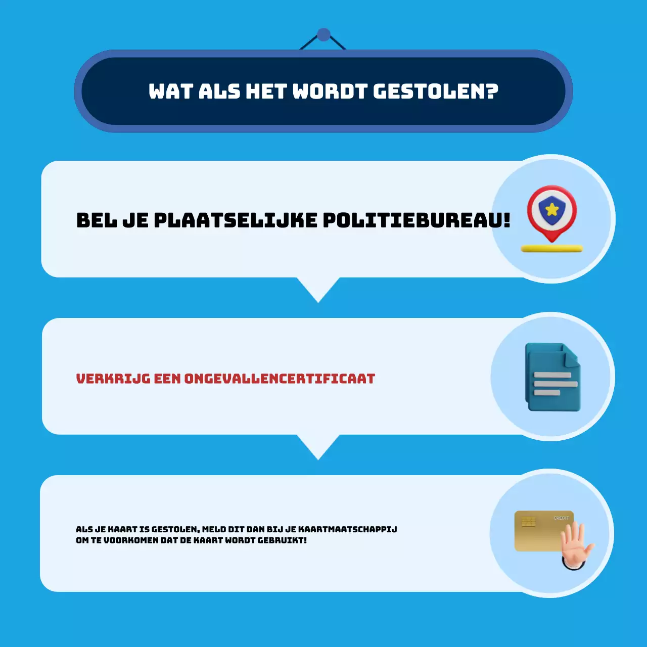 Veiligheidstips voor de feestdagen in blauw gemarkeerd