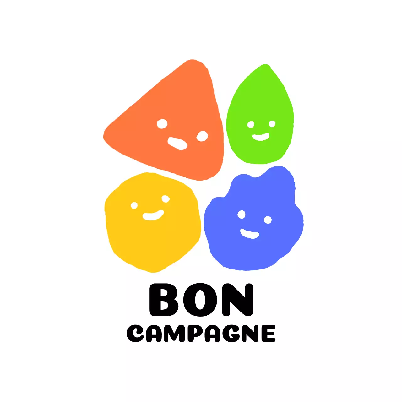 Souvenirs de la campagne avec des formes colorées