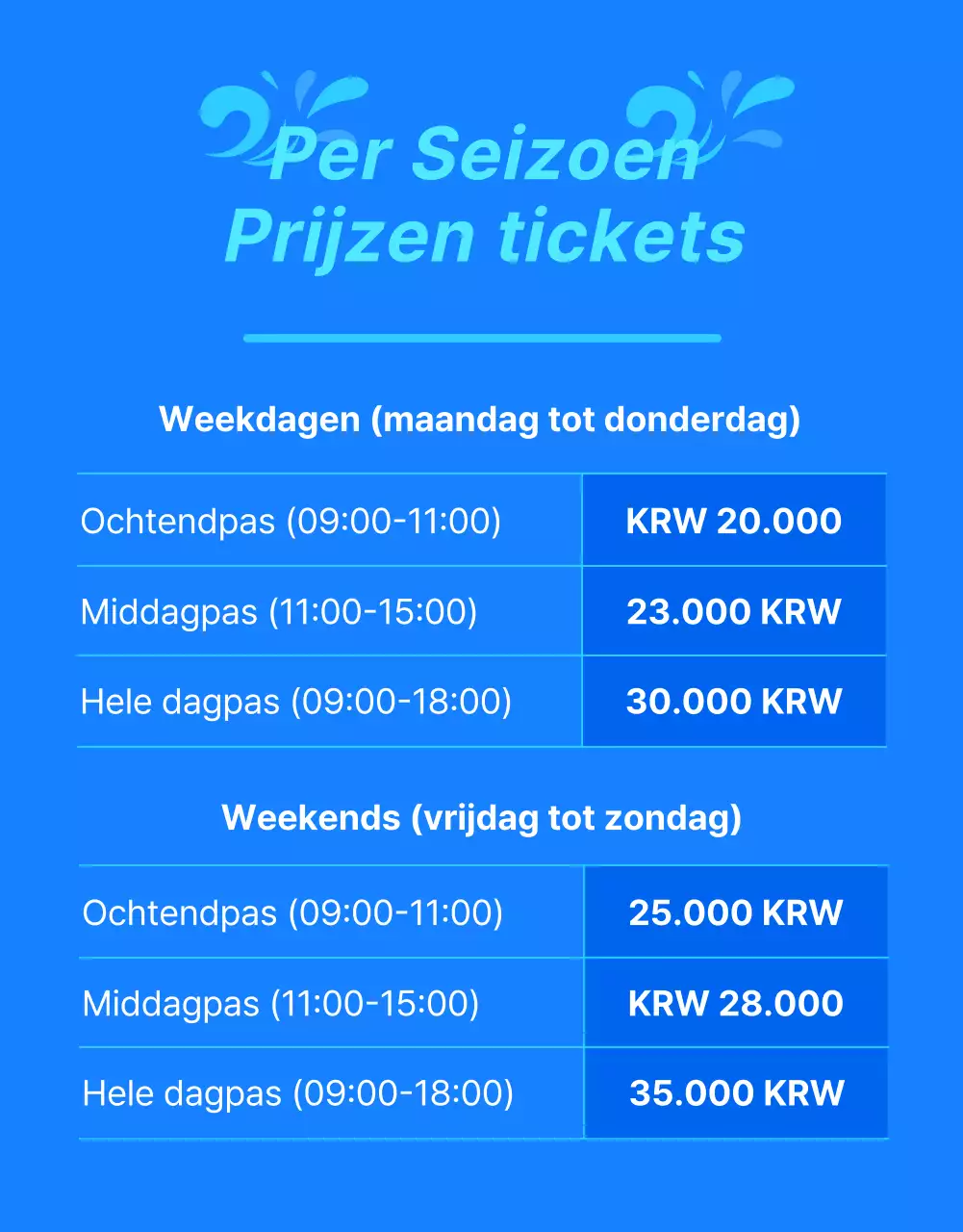 Promoot een trendy blauw waterpark in een hotel