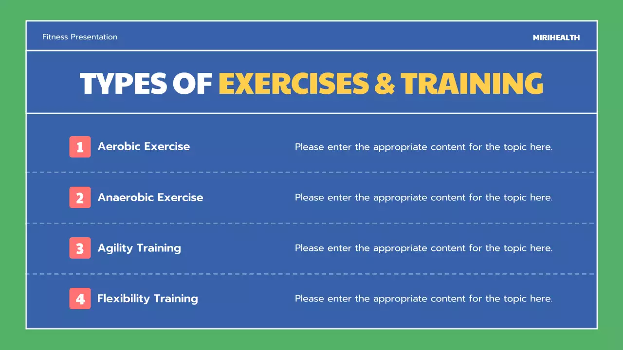 Blue Simple Fitness Guide Presentation