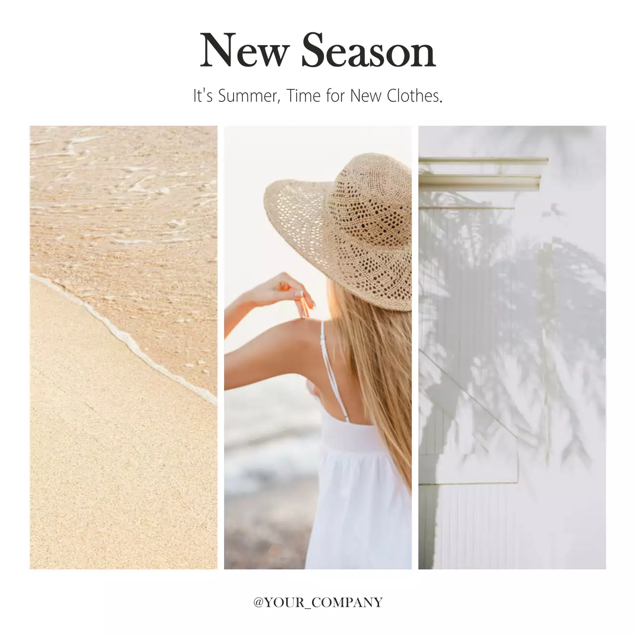 Beige Modern Summer Promotion Social Media Post