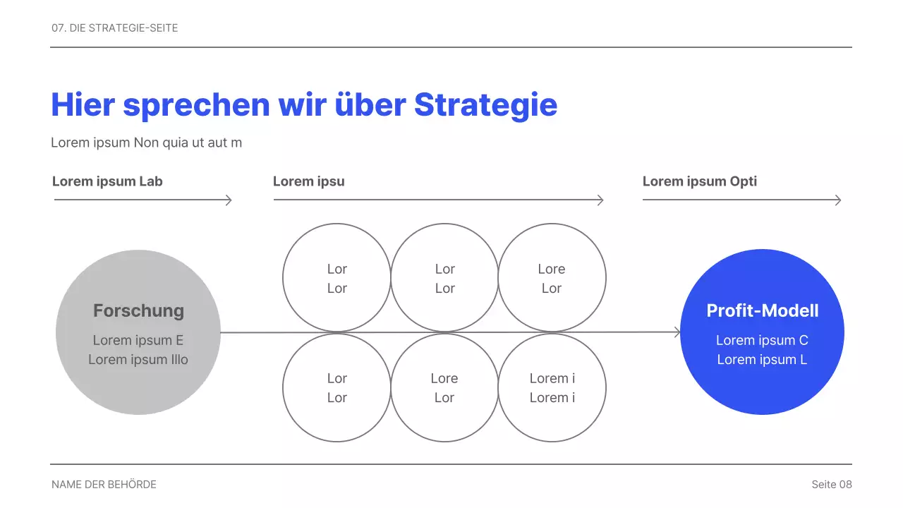 Einfacher druckbarer Unternehmensbericht in Grau und Blau