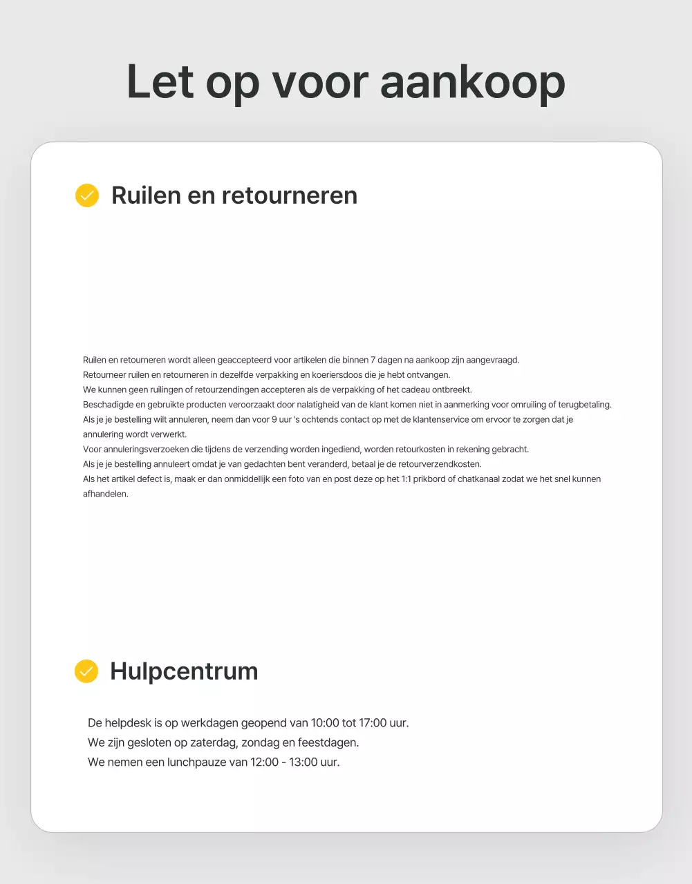 Aankondigingen en voorzorgsmaatregelen in het trendy modecentrum in grijs en lichtblauw