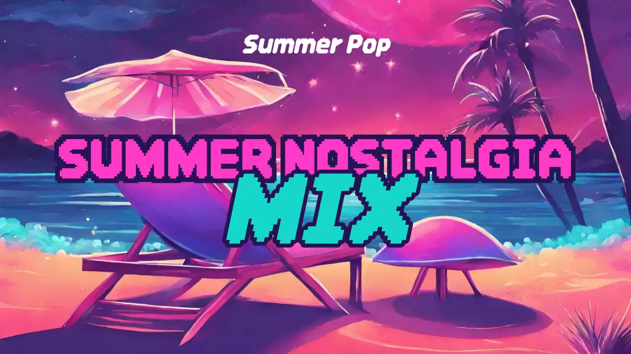 Pink Retro Summer Playlist YouTube Thumbnail