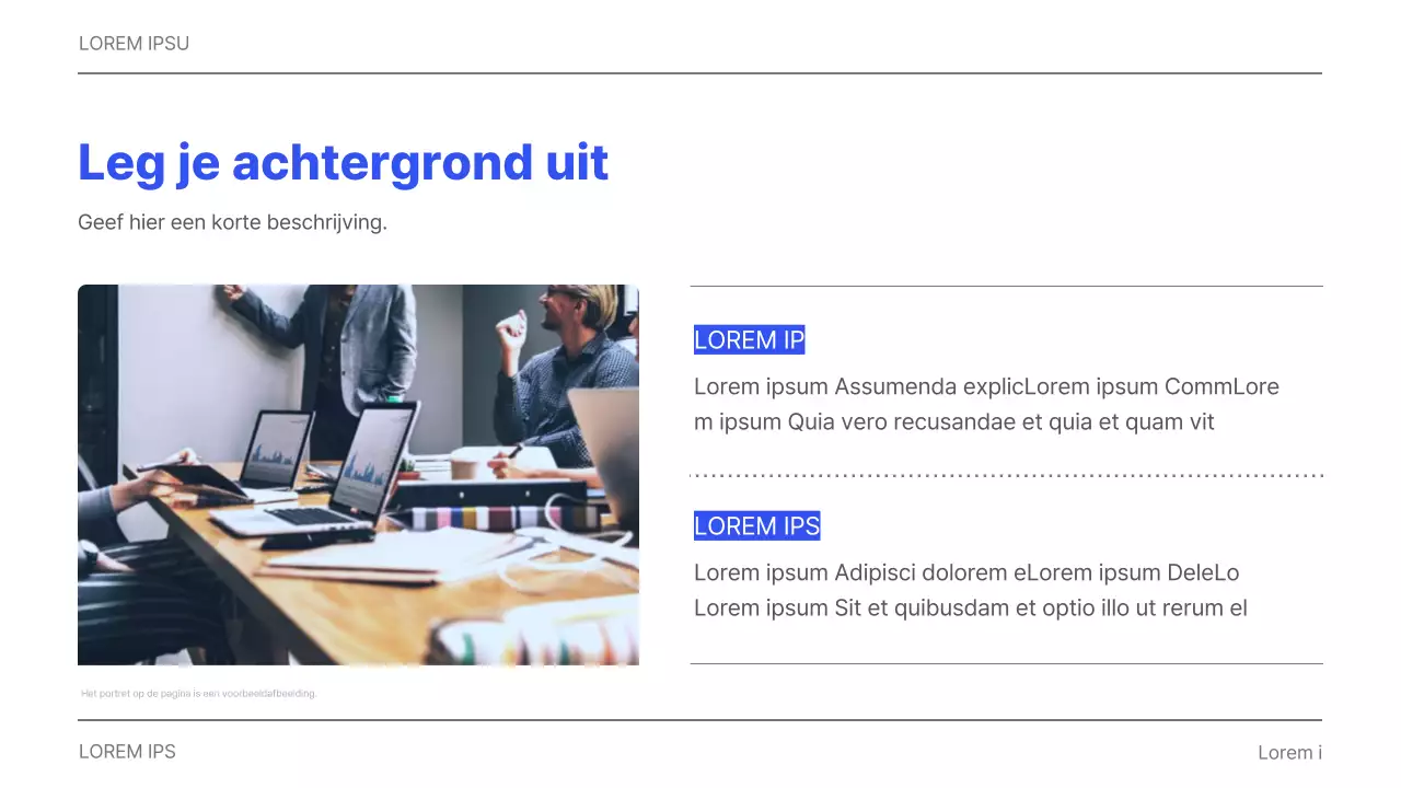Eenvoudig printbaar bedrijfsrapport in grijs en blauw