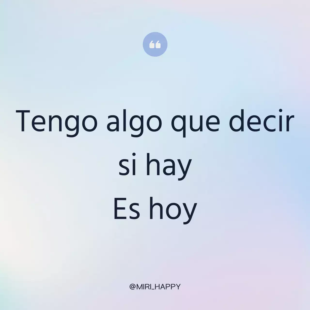 Un sencillo post de sentimientos en azul claro y morado