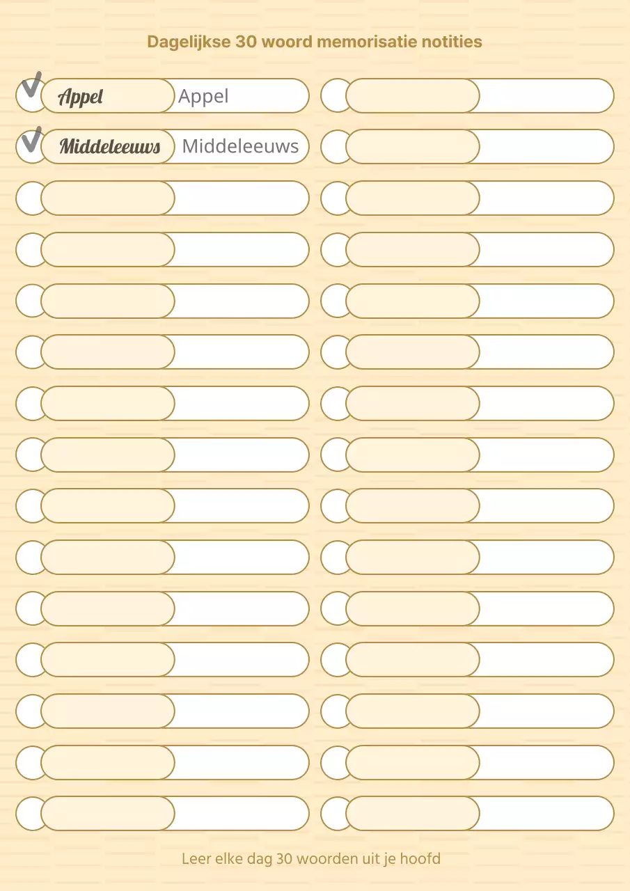 Eenvoudig geel-wit Engels testbriefje