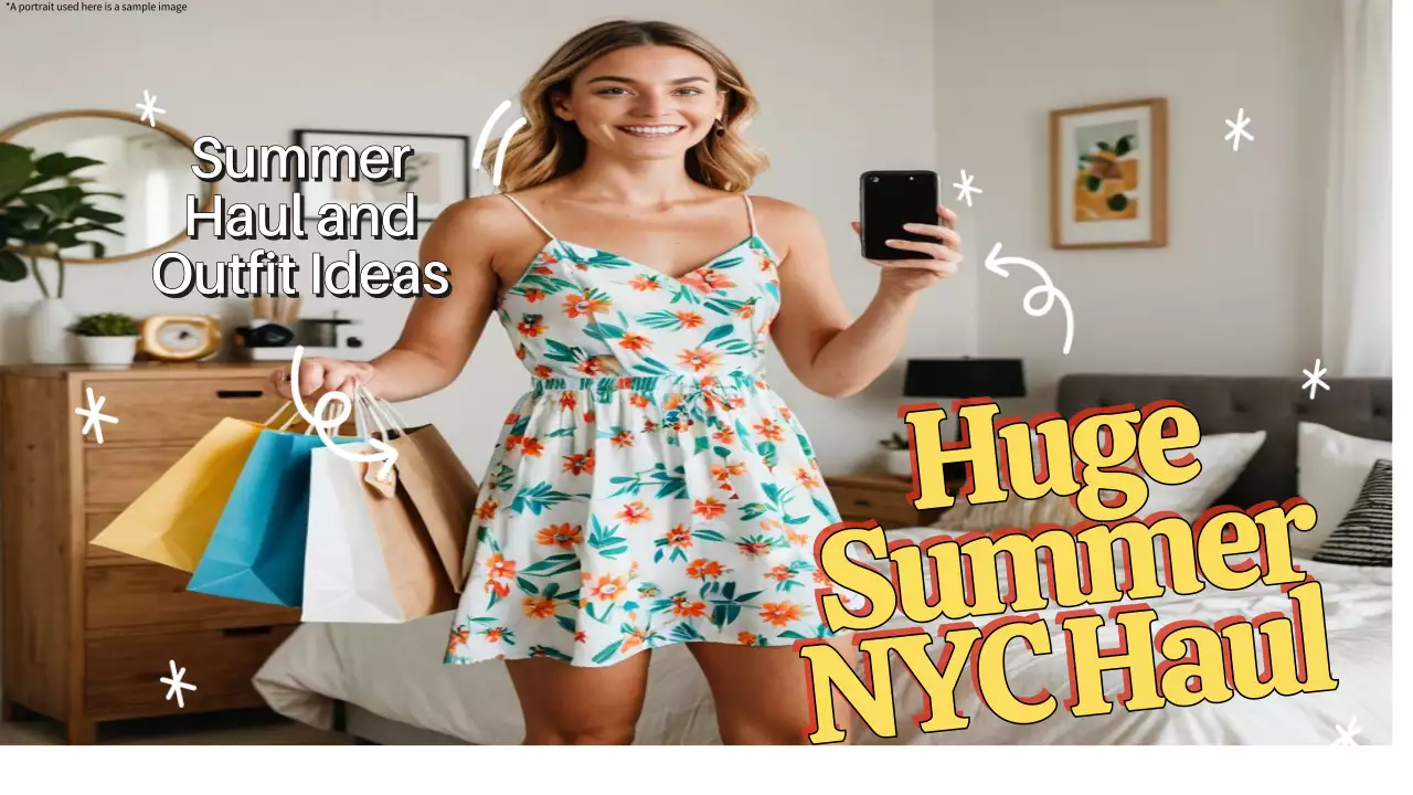 White Trendy Summer Vlog YouTube Thumbnail