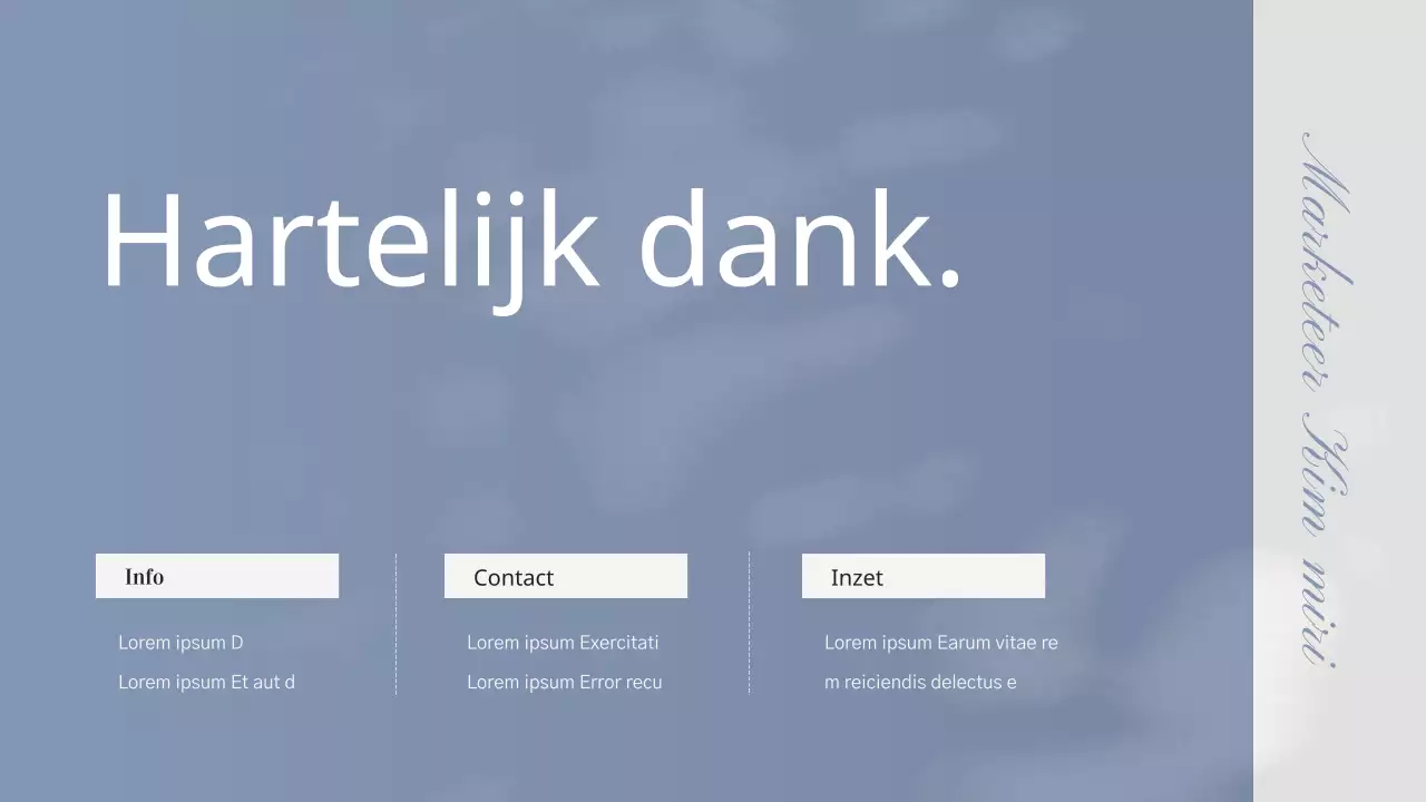 Marineblauwe eenvoudige marketeer professionele job portfolio