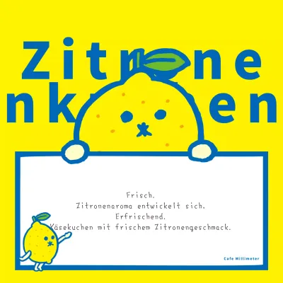 Werben Sie für ein aussagekräftiges Menü in Gelb und Blau