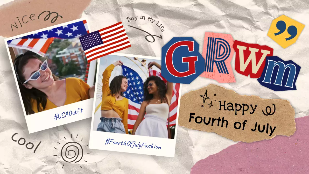 레드 트렌디 7월 4일 Vlog YouTube 썸네일