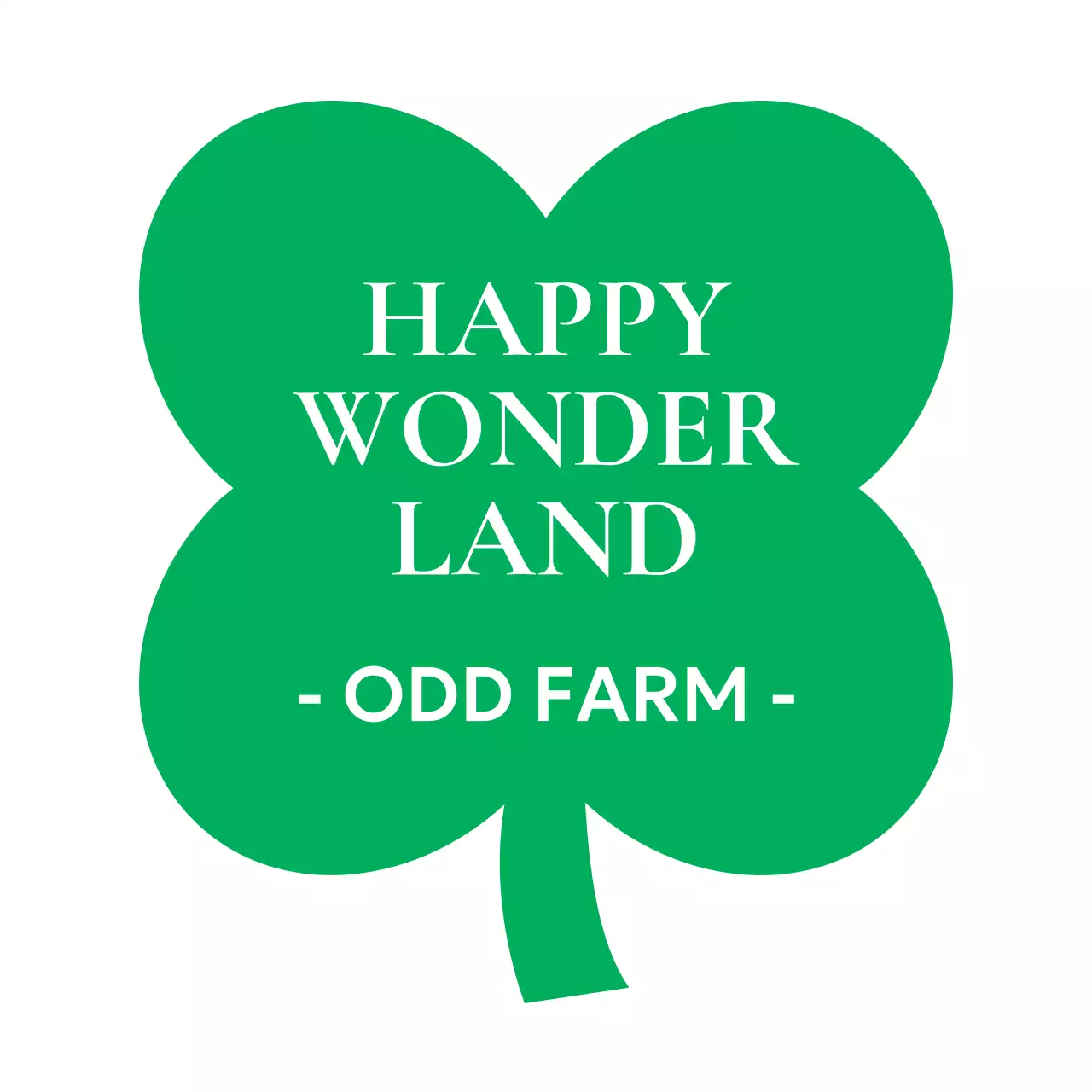 감성적인 느낌의 서체와 클로버 아이콘을 활용한 디자인