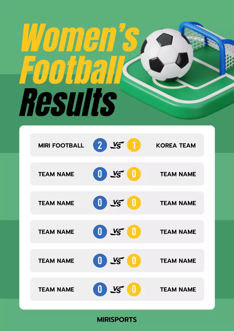 Green Modern Football Announcement Poster