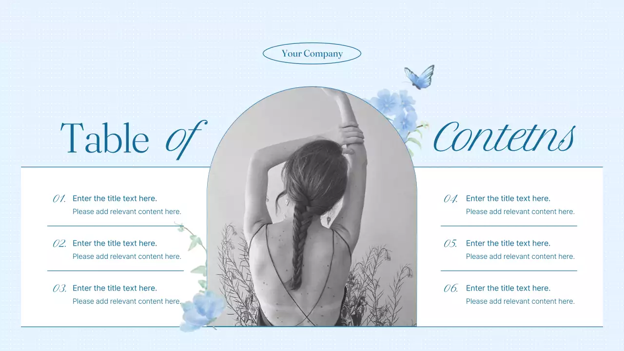 블루 플로럴 브랜드 프리젠테이션