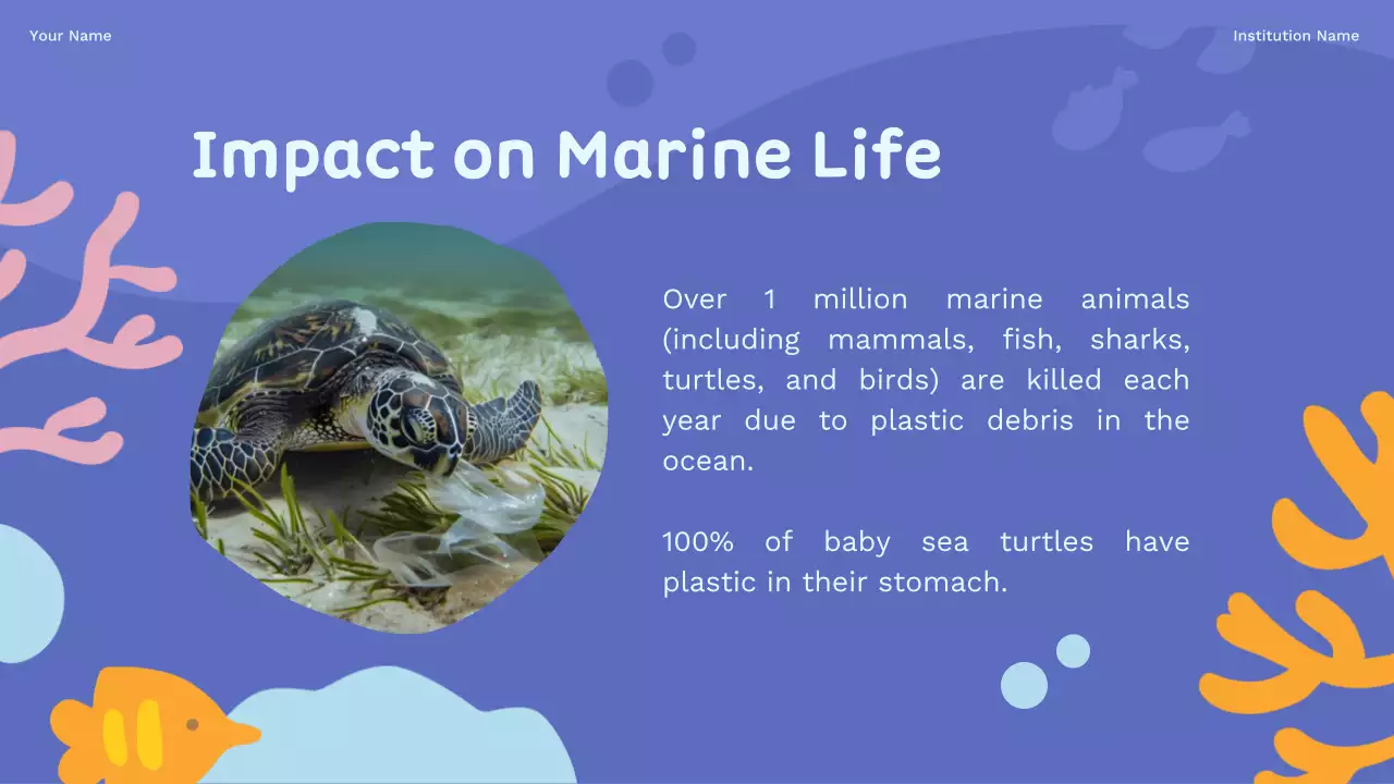 Blue Simple Plastic Waste Guide Presentation