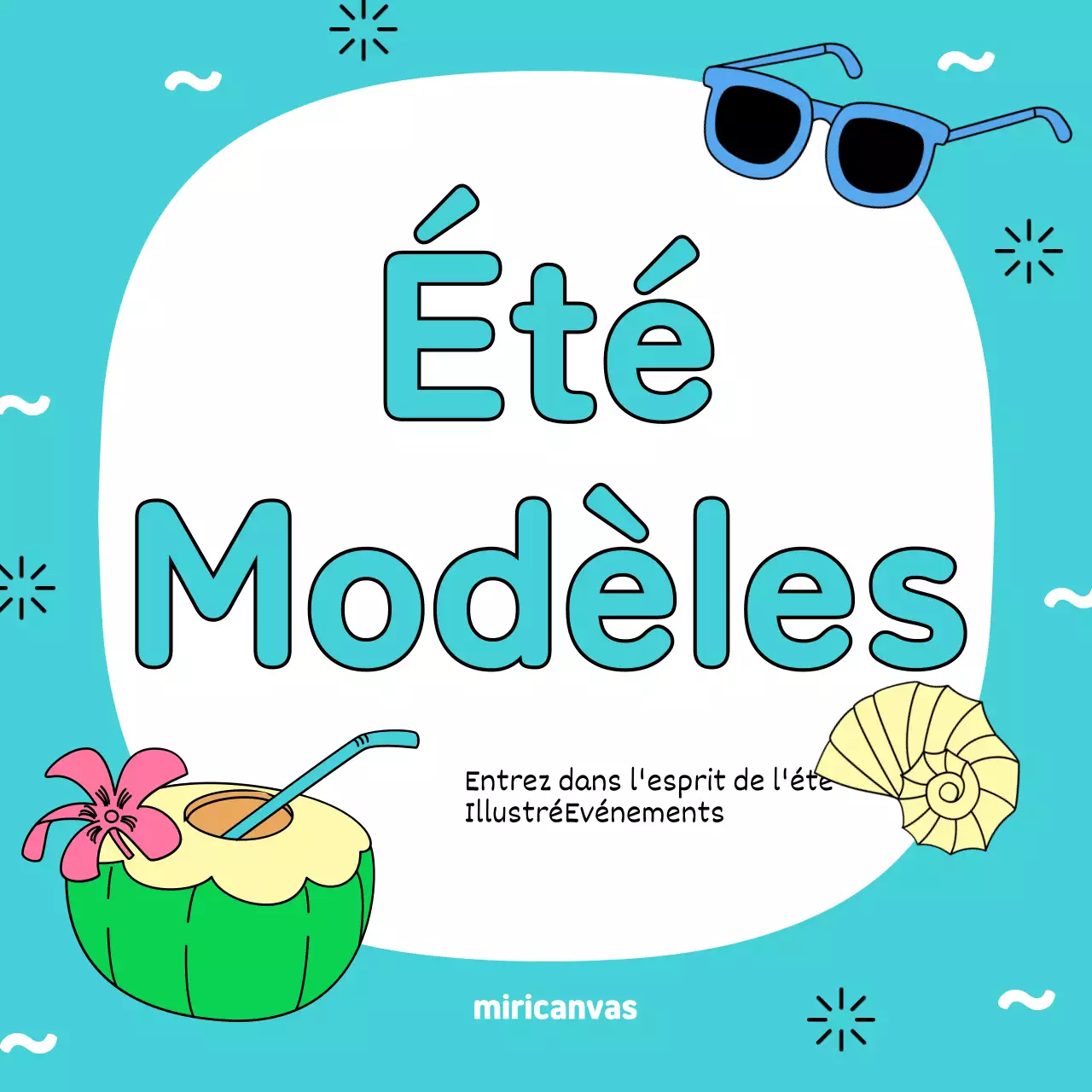 Promouvoir un événement jaune et vert de bienvenue à l'été