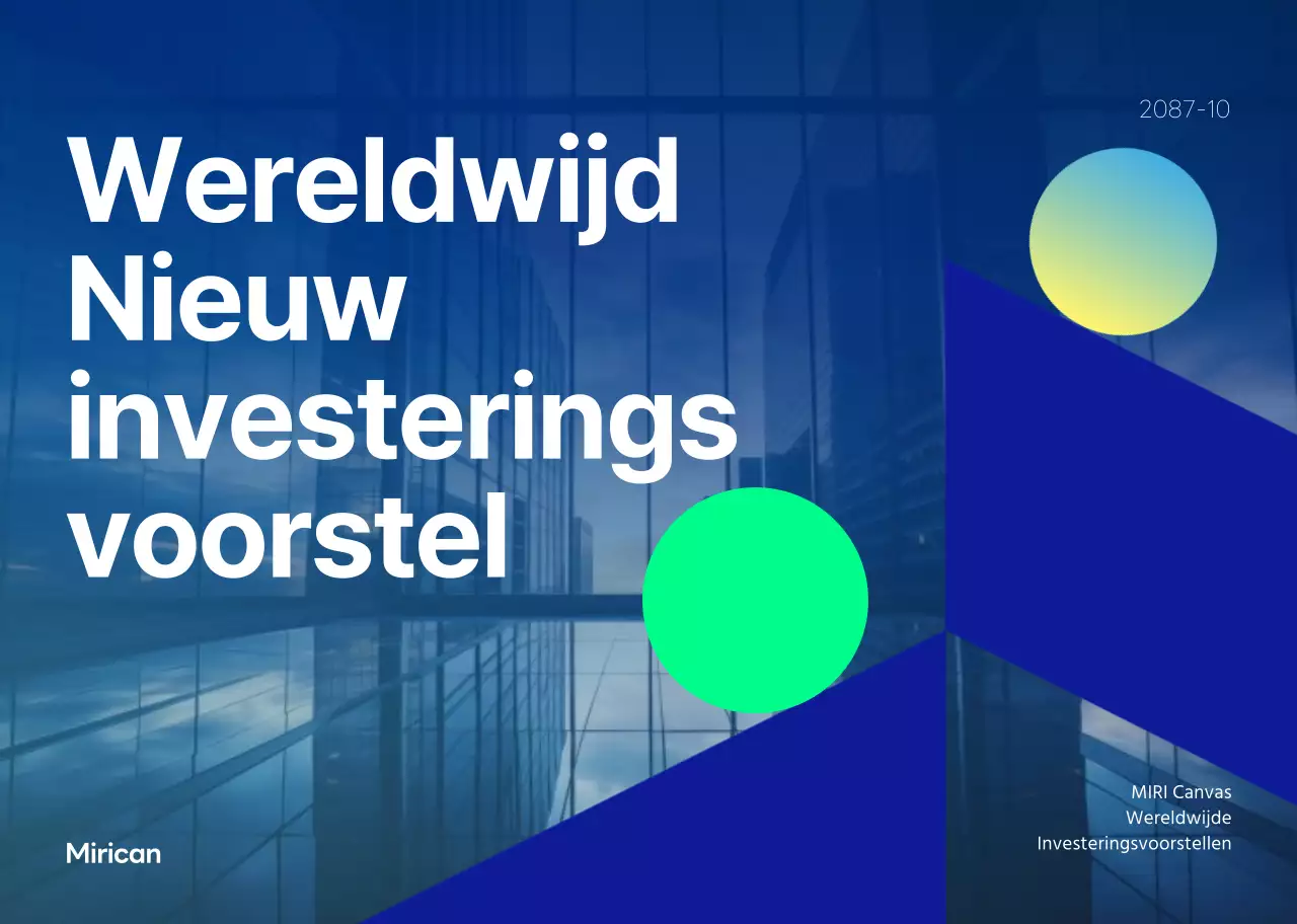Blauw betrouwbaar boekje met investeringsvoorstellen voor bedrijven
